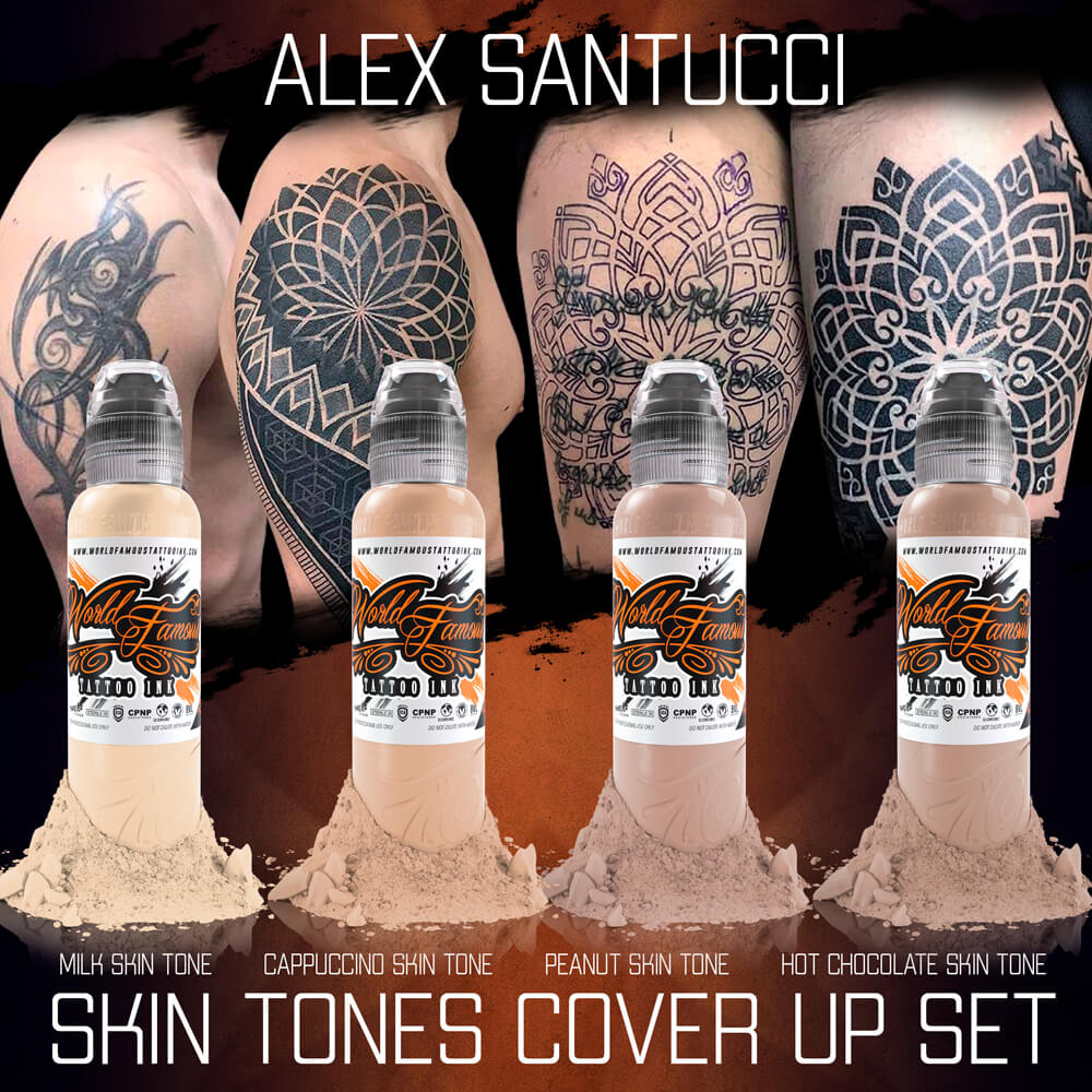 Santucci Skintone Tattoo Ink Set 1oz - 4 bottles — Industry Tattoo Supply